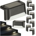 Lampa solarna schodowa ogrodowa zewnętrzna LED na schody czujnik zmierzchu 8 sztuk Lampa solarna schodowa ogrodowa zewnętrzna LED na schody czujnik zmierzchu 8 sztuk