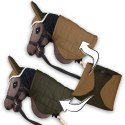 Zestaw Skippi - Hobby Horse Gniady - Derka i nauszniki - beż i oliwka Zestaw Skippi - Hobby Horse Gniady - Derka i nauszniki - beż i oliwka