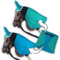 Zestaw Skippi - Hobby Horse Gniady - Derka i nauszniki - mięta i niebieski Zestaw Skippi - Hobby Horse Gniady - Derka i nauszniki - mięta i niebieski