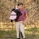 Zestaw Skippi - Hobby Horse Gniady - Derka i nauszniki - różowa i szara Zestaw Skippi - Hobby Horse Gniady - Derka i nauszniki - różowa i szara