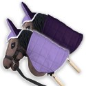 Zestaw Skippi - Hobby Horse Gniady - Derka i nauszniki - wrzos i śliwka Zestaw Skippi - Hobby Horse Gniady - Derka i nauszniki - wrzos i śliwka