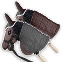 Zestaw Skippi - Hobby Horse Gniady - Derka szary i brąz - Kantar j-zielony Zestaw Skippi - Hobby Horse Gniady - Derka szary i brąz - Kantar j-zielony