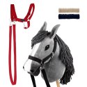 Zestaw Skippi - Hobby Horse szary i dodatkowy kantar - czerwony Zestaw Skippi - Hobby Horse szary i dodatkowy kantar - czerwony