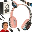 Słuchawki bezprzewodowe nauszne Bluetooth Gaming Sport różowe Słuchawki bezprzewodowe nauszne Bluetooth Gaming Sport różowe